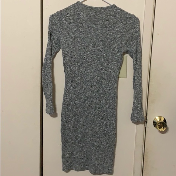 Grey Ribbed Midi Sweater Dress size XS - Picture 3 of 3